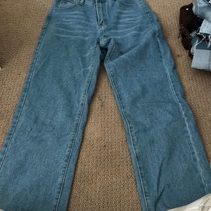 SHEIN dark blue high rise jeans